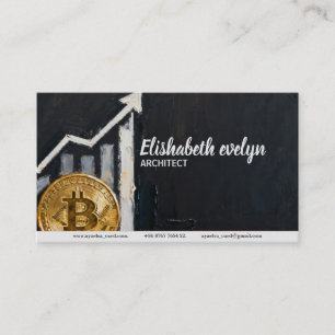 Tarjeta De Visita Bitcoin al alza - Arte de crecimiento financiero t
