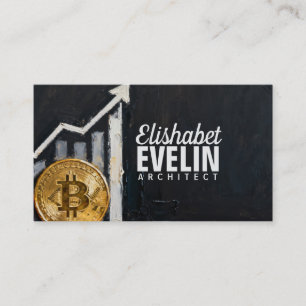 Tarjeta De Visita Bitcoin en ascenso - Arte de crecimiento financier