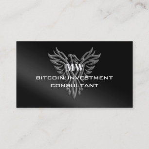 Tarjeta De Visita Bitcoin Investment Consultant, logotipo de águila