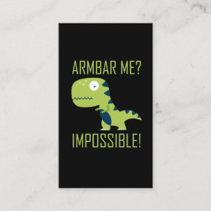 Tarjeta De Visita BJJ Brasileño Jiu Jitsu TRex Humor Armbar