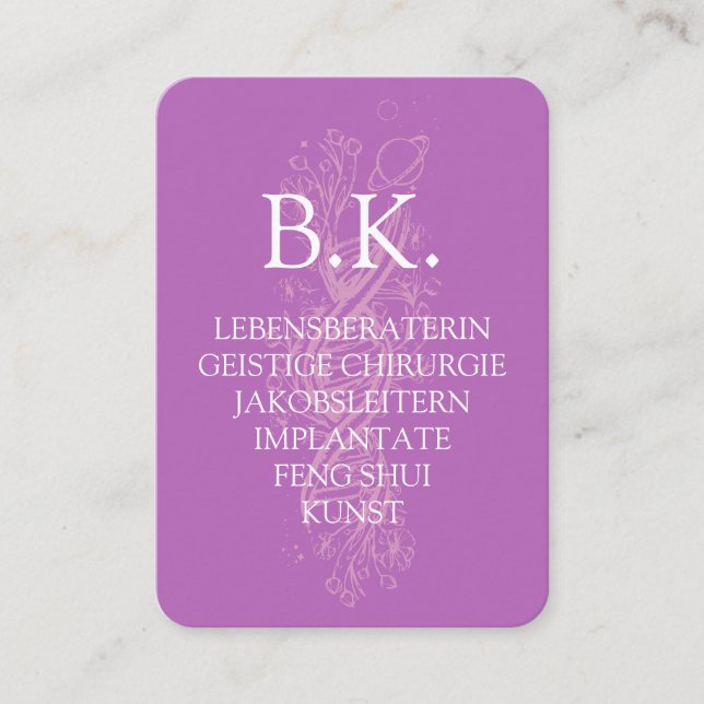 Tarjeta De Visita BK-Visitenkarte Visitenkarte (Anverso)