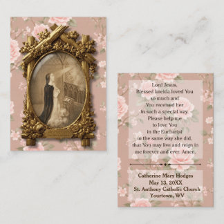 Tarjeta De Visita Bl. Imelda First Holy Communion Remembrance Card