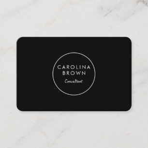 Tarjeta De Visita Black Adorable Professional Business Card