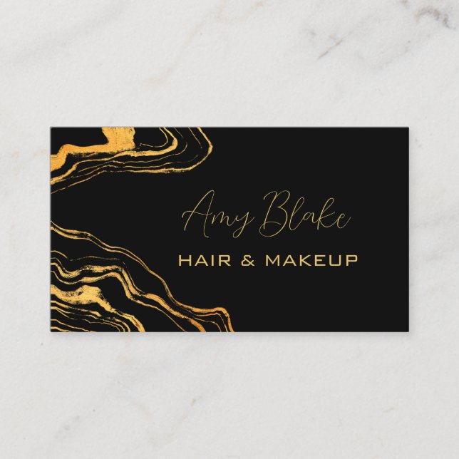 Tarjeta de visita Black and Gold (Anverso)