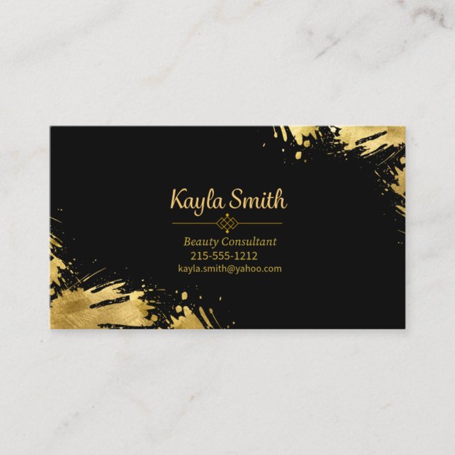 Tarjeta de visita Black and Gold (Anverso)