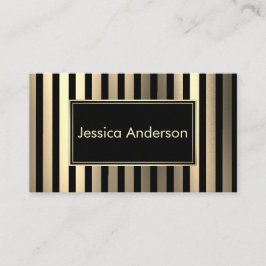 Tarjeta de visita Black and Golden Stripes