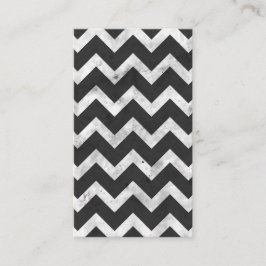 Tarjeta De Visita Black and white Rustic Chevron pattern