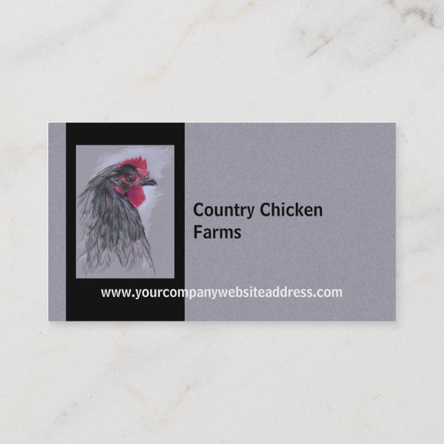 Tarjeta De Visita Black Australorp Hen (Reverso)