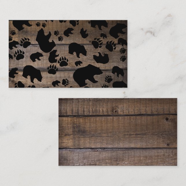 Tarjeta De Visita Black Bear Black Bear Papers (Anverso / Reverso)