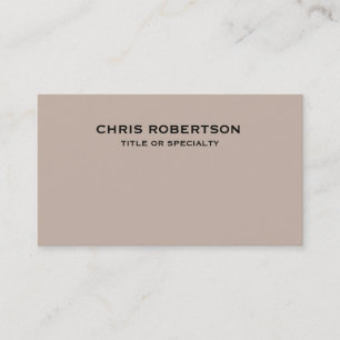 Tarjeta De Visita Black Beige Modern Simple Plain Business Card