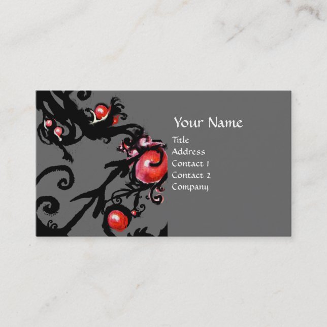 TARJETA DE VISITA BLACK BERRIES SWIRS (Anverso)