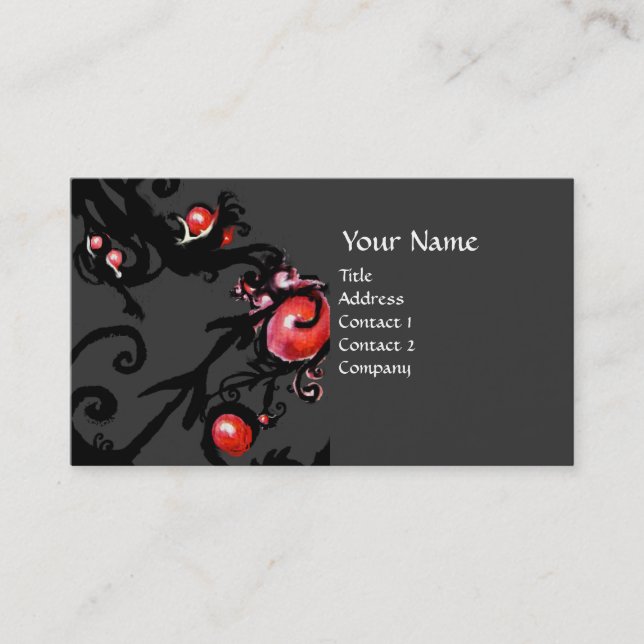 TARJETA DE VISITA BLACK BERRIES SWIRS (Anverso)