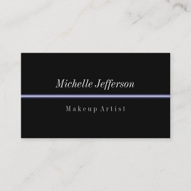 Tarjeta De Visita Black Blue Light Clasendy Business Card (Anverso)