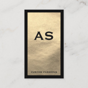 Tarjeta De Visita Black Border Faux Leather