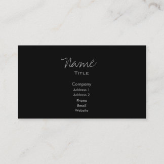 Tarjeta De Visita Black Business Cards Trendy Minimal