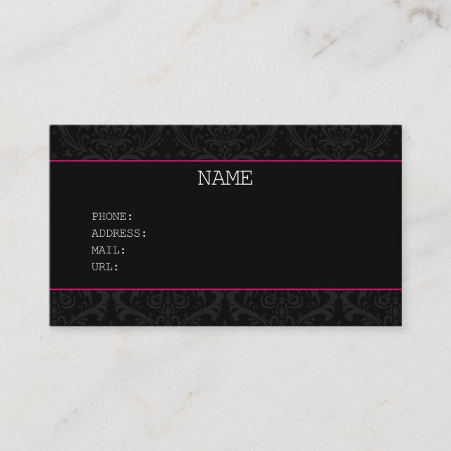 TARJETA DE VISITA BLACK  BUSINESSCARD (Anverso)