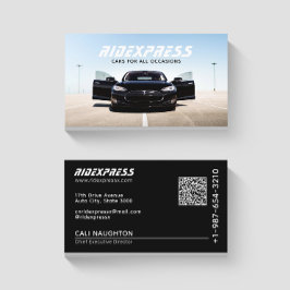 Tarjeta De Visita Black Car Rental Service Black Business Card