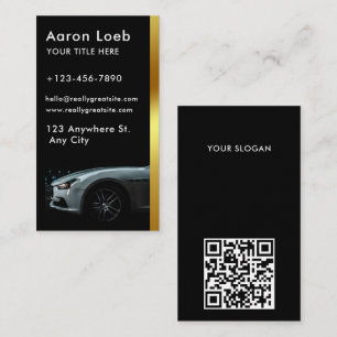Tarjeta De Visita Black Carbon Fiber Gold Luxury Car Hire Chauffeur