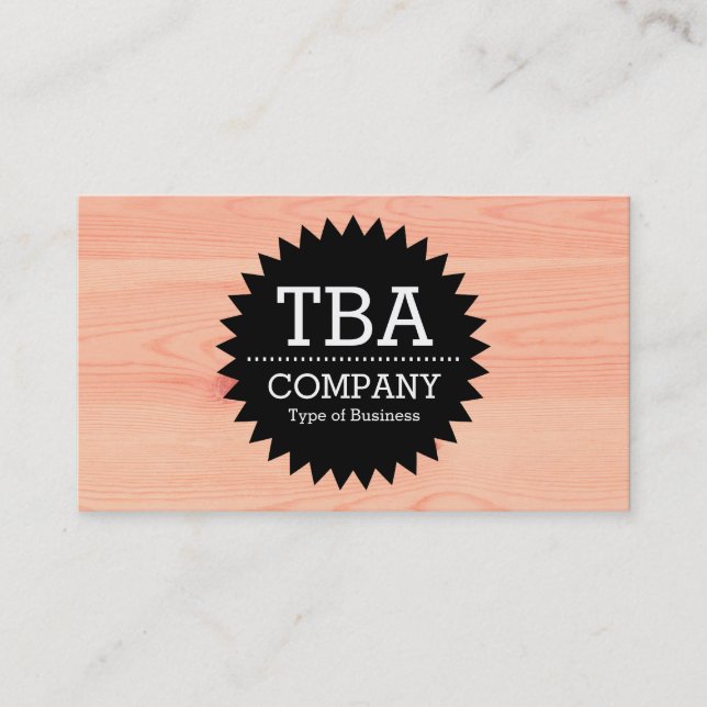 Tarjeta De Visita Black Circle Star v2 - Madera 05 (Anverso)