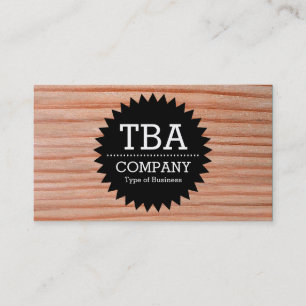 Tarjeta De Visita Black Circle Star v2 - Wood 01