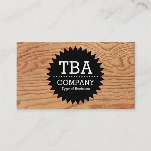 Tarjeta De Visita Black Circle Star v2 - Wood 02 (Anverso)