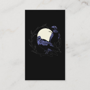 Tarjeta De Visita Black Crows Moon Raven Aves oscuras