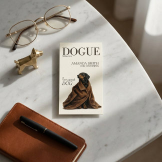 Tarjeta De Visita Black Dachshund Elegant Dogue Business Card