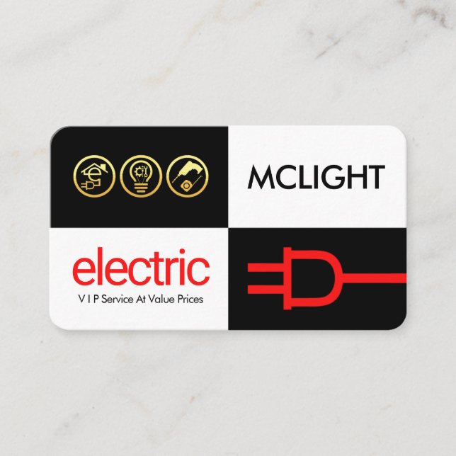 Tarjeta De Visita Black Darkness White Light Squares (Anverso)