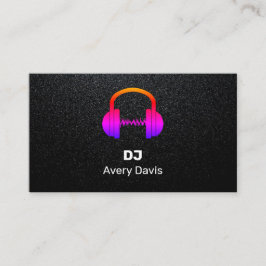 Tarjeta De Visita Black Deejay DJ Music Beat Professional