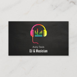 Tarjeta De Visita Black Deejay DJ Musician Singer Songwriter Music