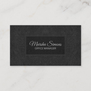 Tarjeta De Visita Black Fake Leather