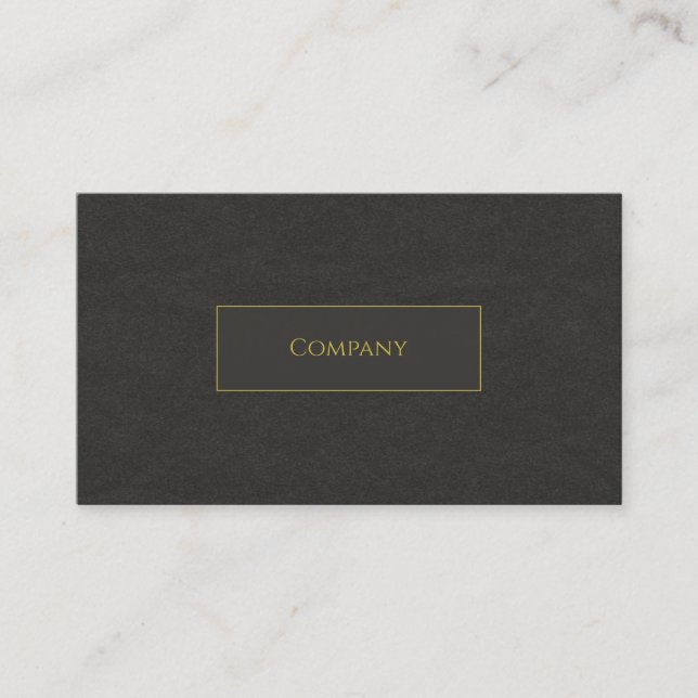 Tarjeta De Visita Black Faux Business Card (Anverso)