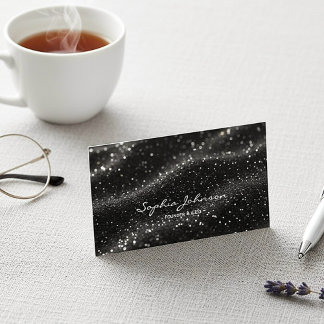 Tarjeta De Visita Black glitter Business Card