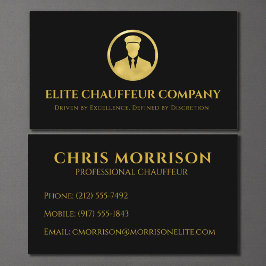 Tarjeta De Visita Black Gold Chauffeur
