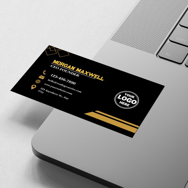 Tarjeta De Visita Black Gold Diamonds Luxury CEO & Founder (Black Gold Diamonds Luxury CEO & Founder Business Card)