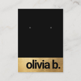 Tarjeta De Visita Black Gold Earl Bold Font Business Card