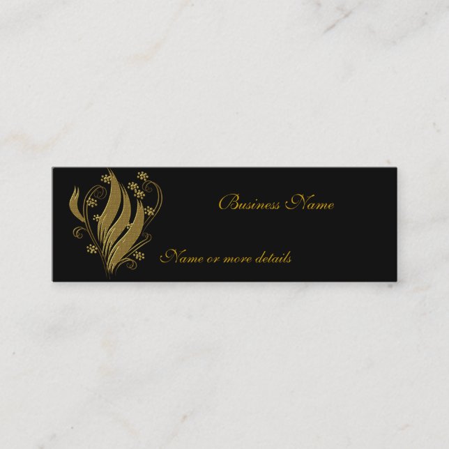Tarjeta de visita Black Gold Flinny Skinny (Anverso)