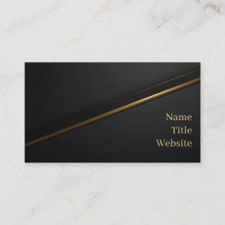 Tarjeta De Visita Black Gold Luxury Business Card