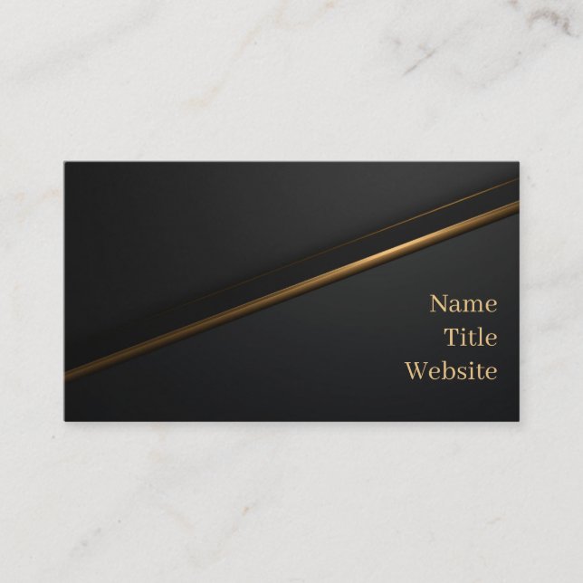 Tarjeta De Visita Black Gold Luxury Business Card (Anverso)