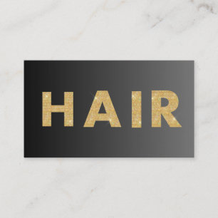 Tarjeta De Visita Black&Gold peluquero profesional y código QR,