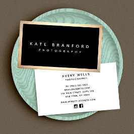 Tarjeta De Visita Black Gold Professional Business Card
