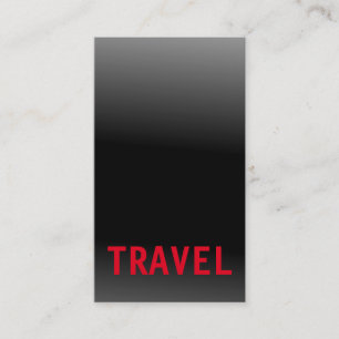 Tarjeta De Visita Black Gray Red Travel Agent