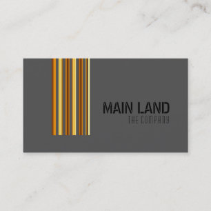 Tarjeta De Visita Black Gray Striped Moderno Simple Profesional