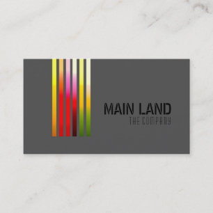 Tarjeta De Visita Black Gray Striped Moderno Simple Profesional