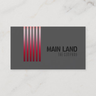 Tarjeta De Visita Black Gray Striped Moderno Simple Profesional