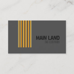 Tarjeta De Visita Black Gray Striped Moderno Simple Profesional