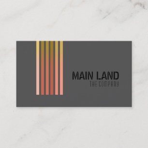 Tarjeta De Visita Black Gray Striped Moderno Simple Profesional