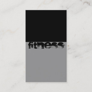 Tarjeta De Visita Black Gray Stripes Fitness Sport Card