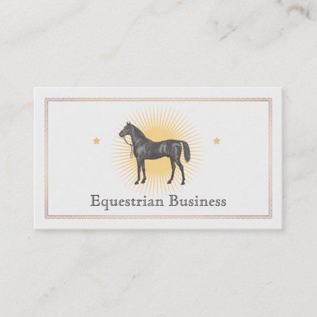 Tarjeta De Visita Black Horse Business Card (Anverso)