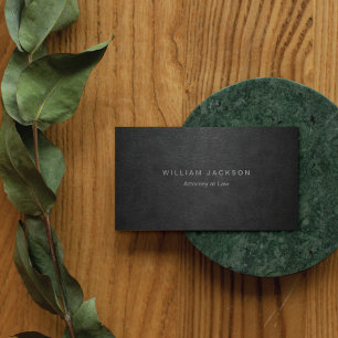 Tarjeta De Visita Black Leather Look